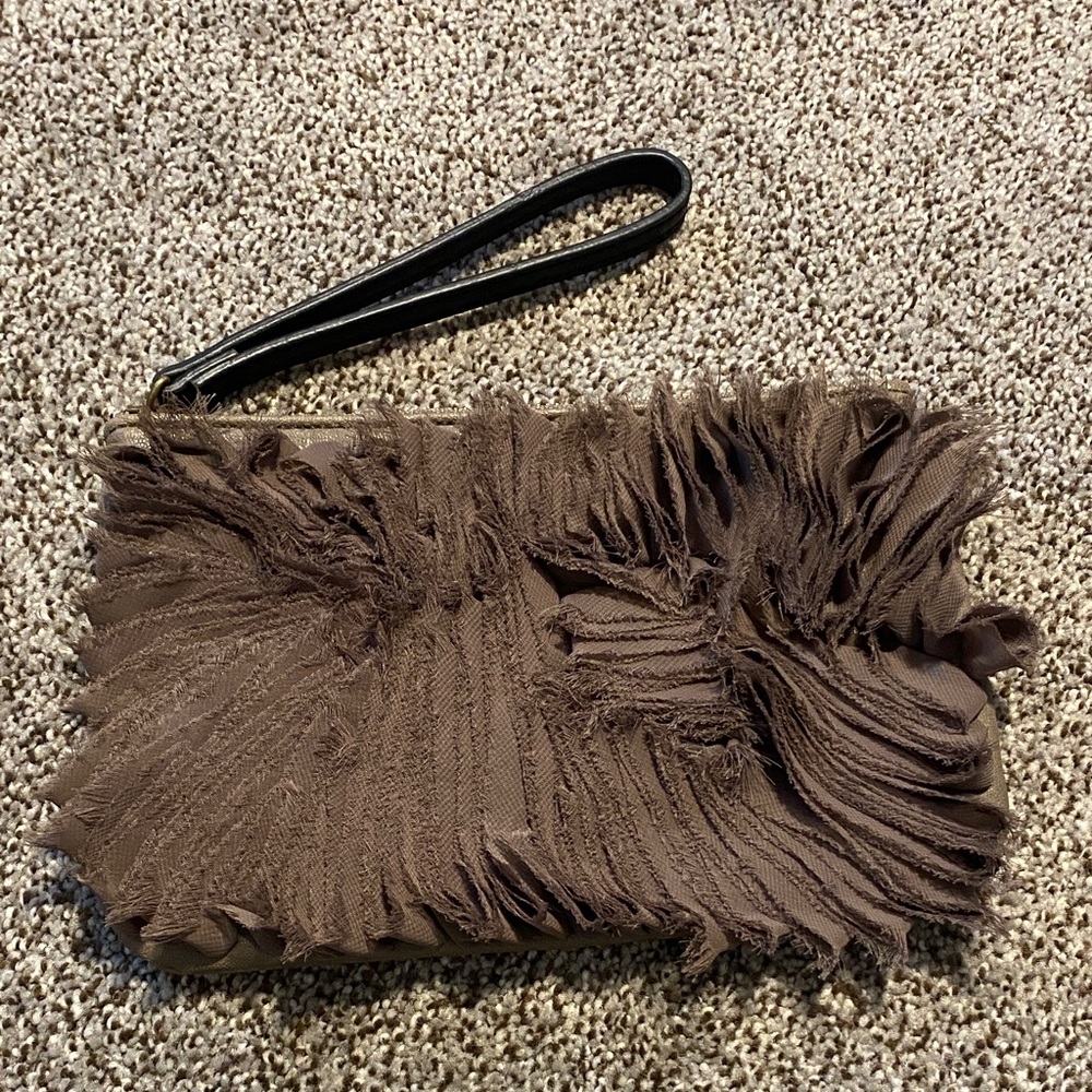 Simply Vera Fringed Brown Clutch